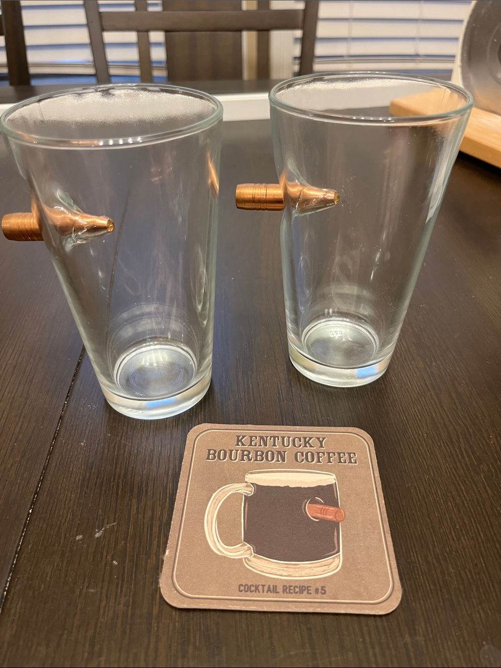 Bullet Shot Glasses Duo with Copper Bullet Detail